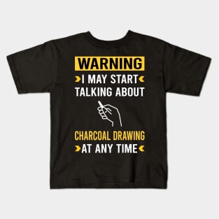 Warning Charcoal Drawing Kids T-Shirt